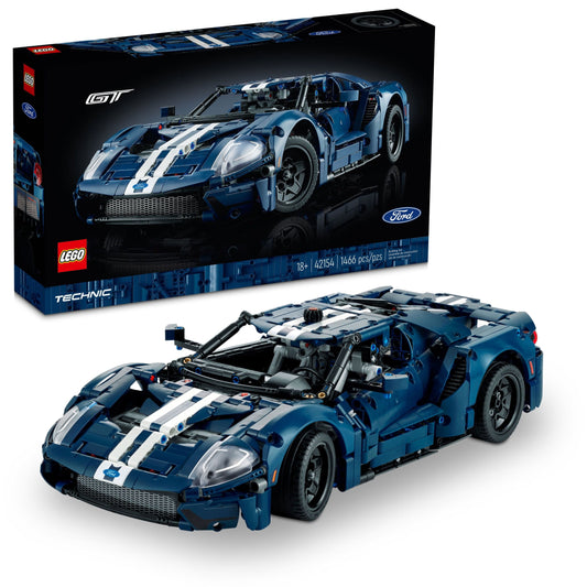 LEGO Technic 2022 Ford GT 42154 Car Model Kit for Adults to Build, 1:12 Scale Supercar,