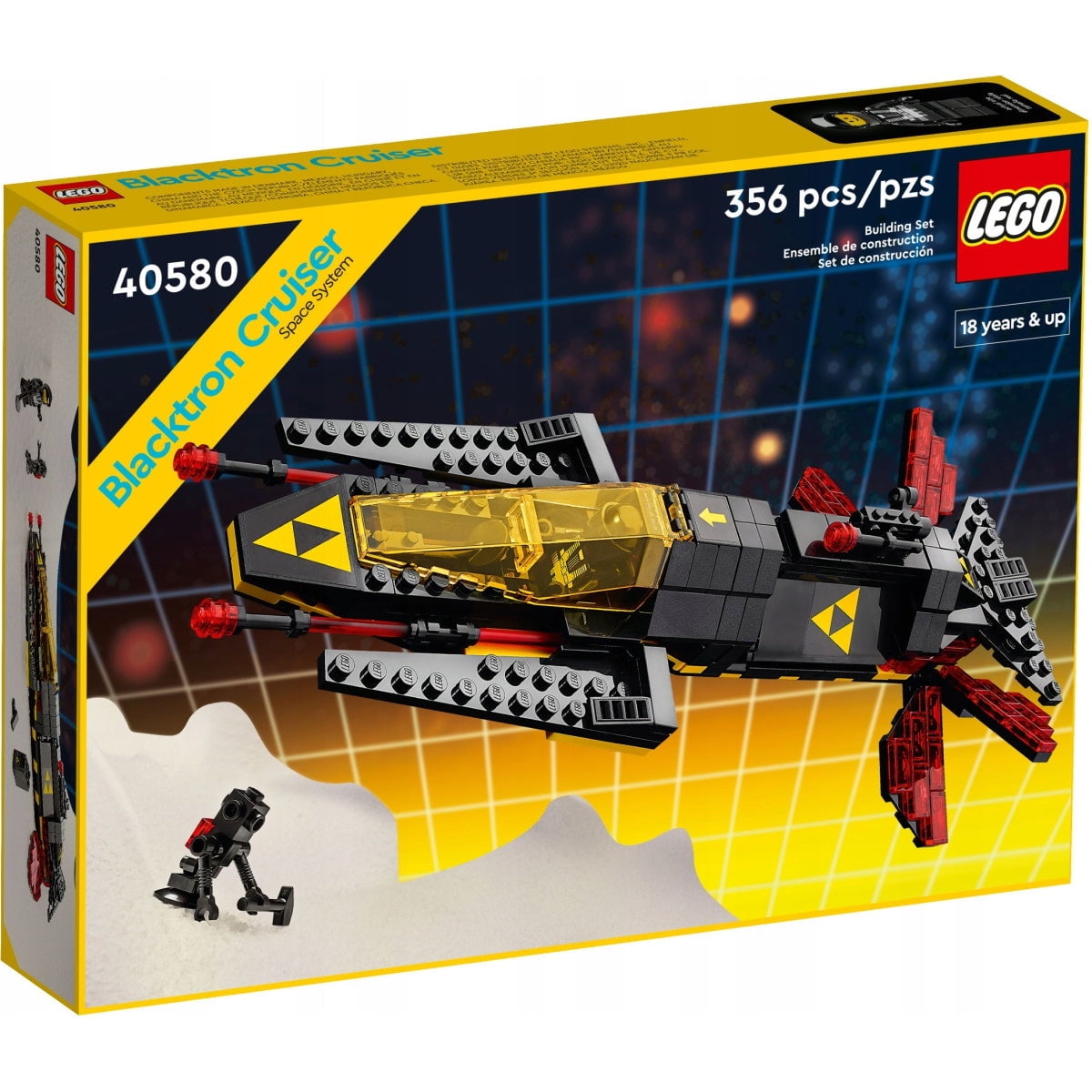 LEGO 40580 Blacktron Cruiser Space System 356 Piece Building Set