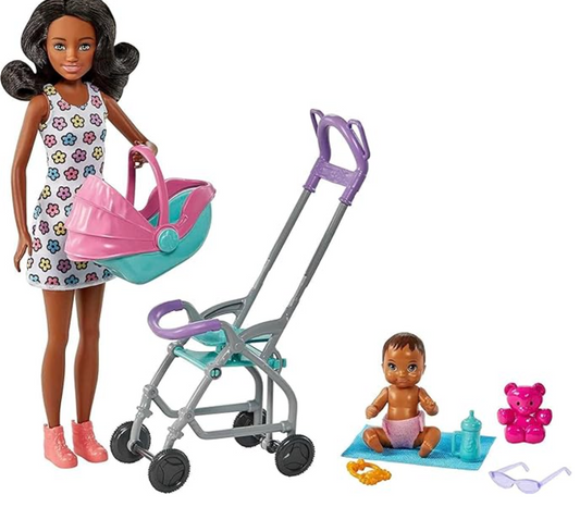 Barbie Skipper Babysitters Inc Playset with Brunette Doll