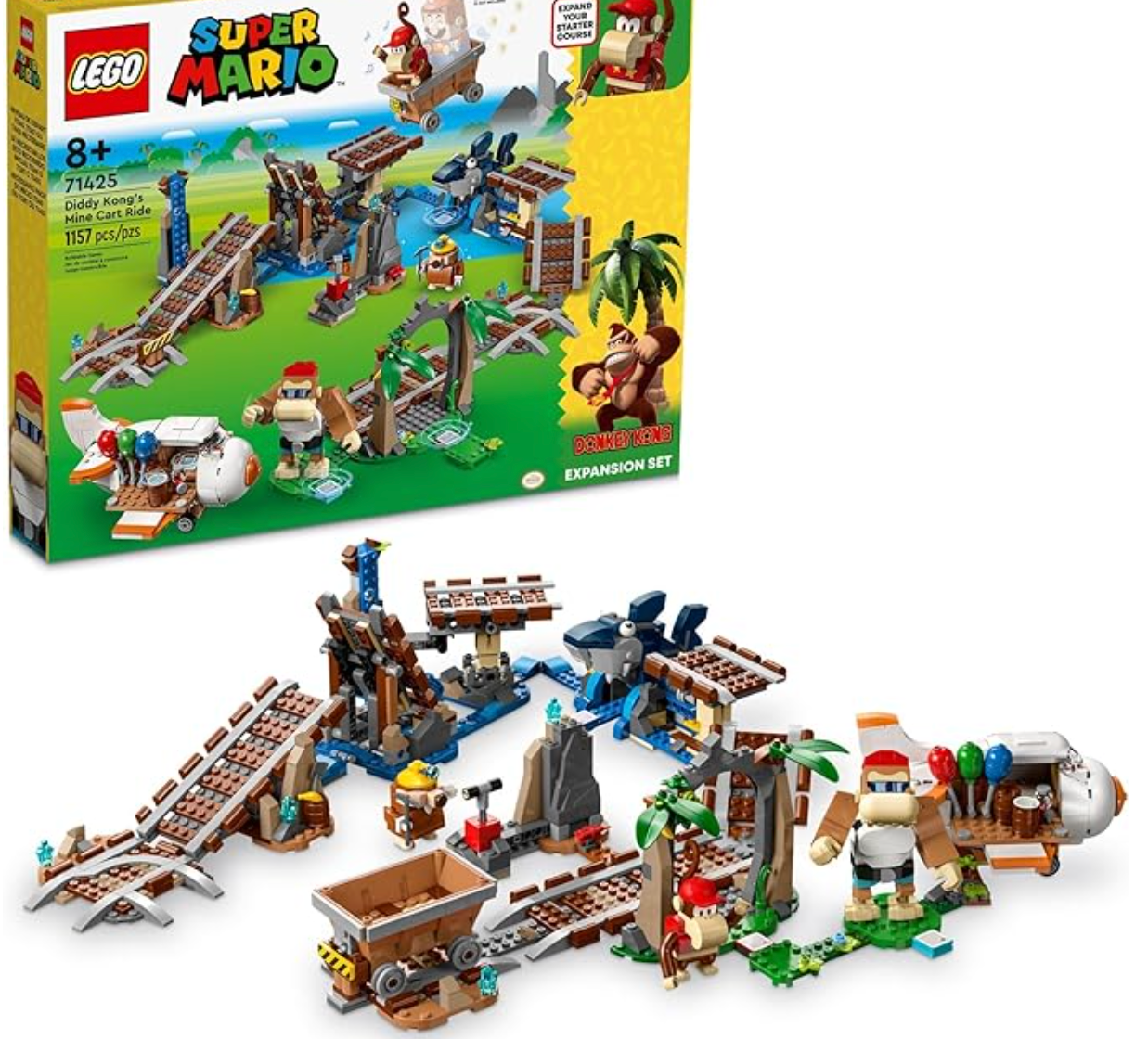 LEGO Super Mario Diddy Kong's Mine Cart Ride Expansion Set 71425