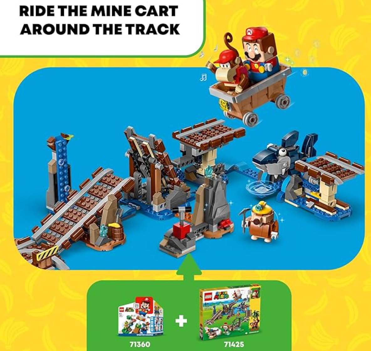 LEGO Super Mario Diddy Kong's Mine Cart Ride Expansion Set 71425