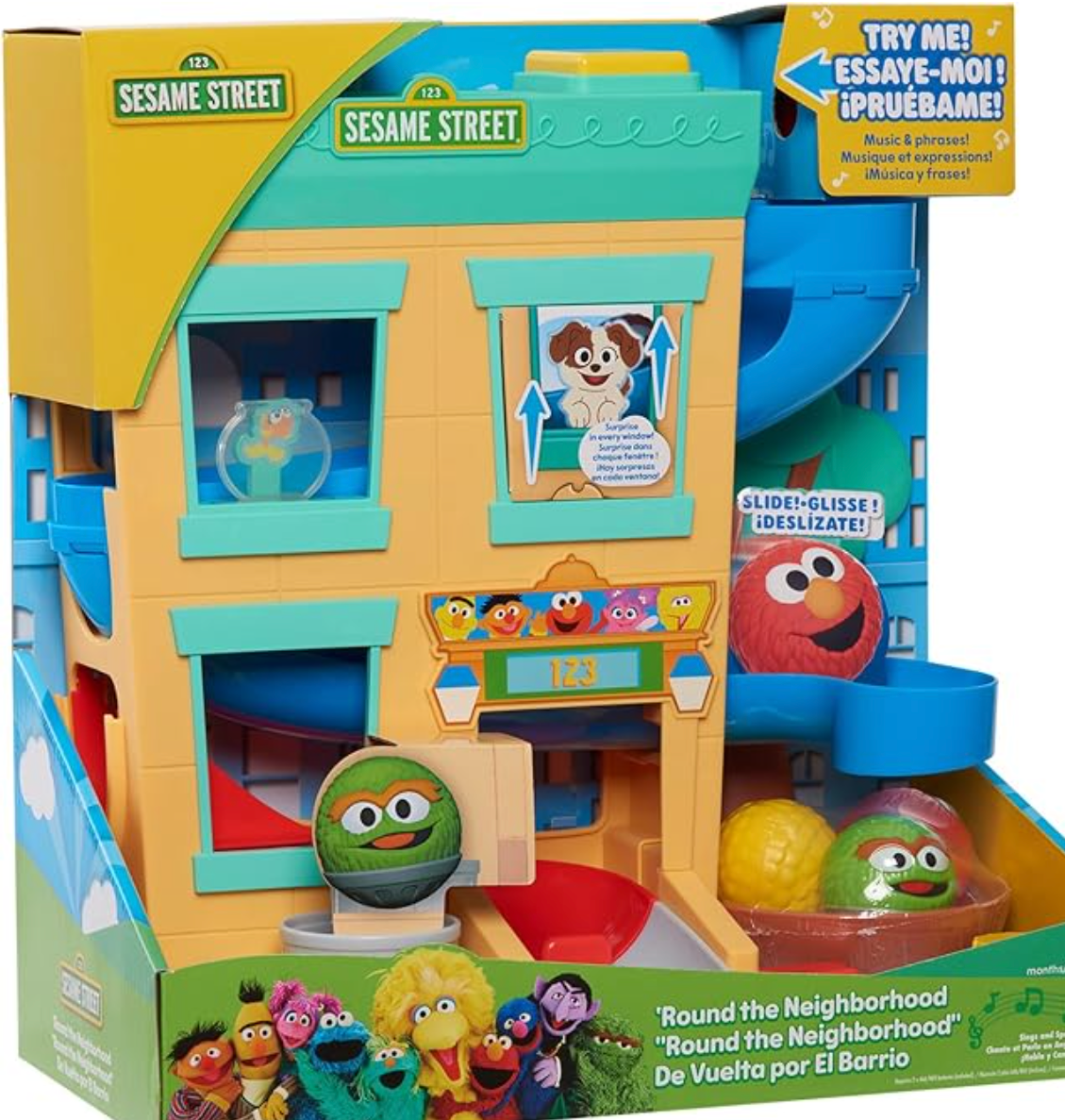 SESAME STREET 'Round The Neighborhood 4-Piece Ball Drop