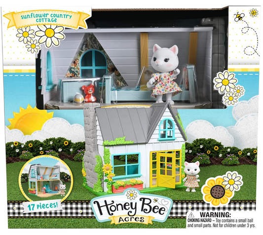 Honey Bee Sunflower Cottage Doll Playset