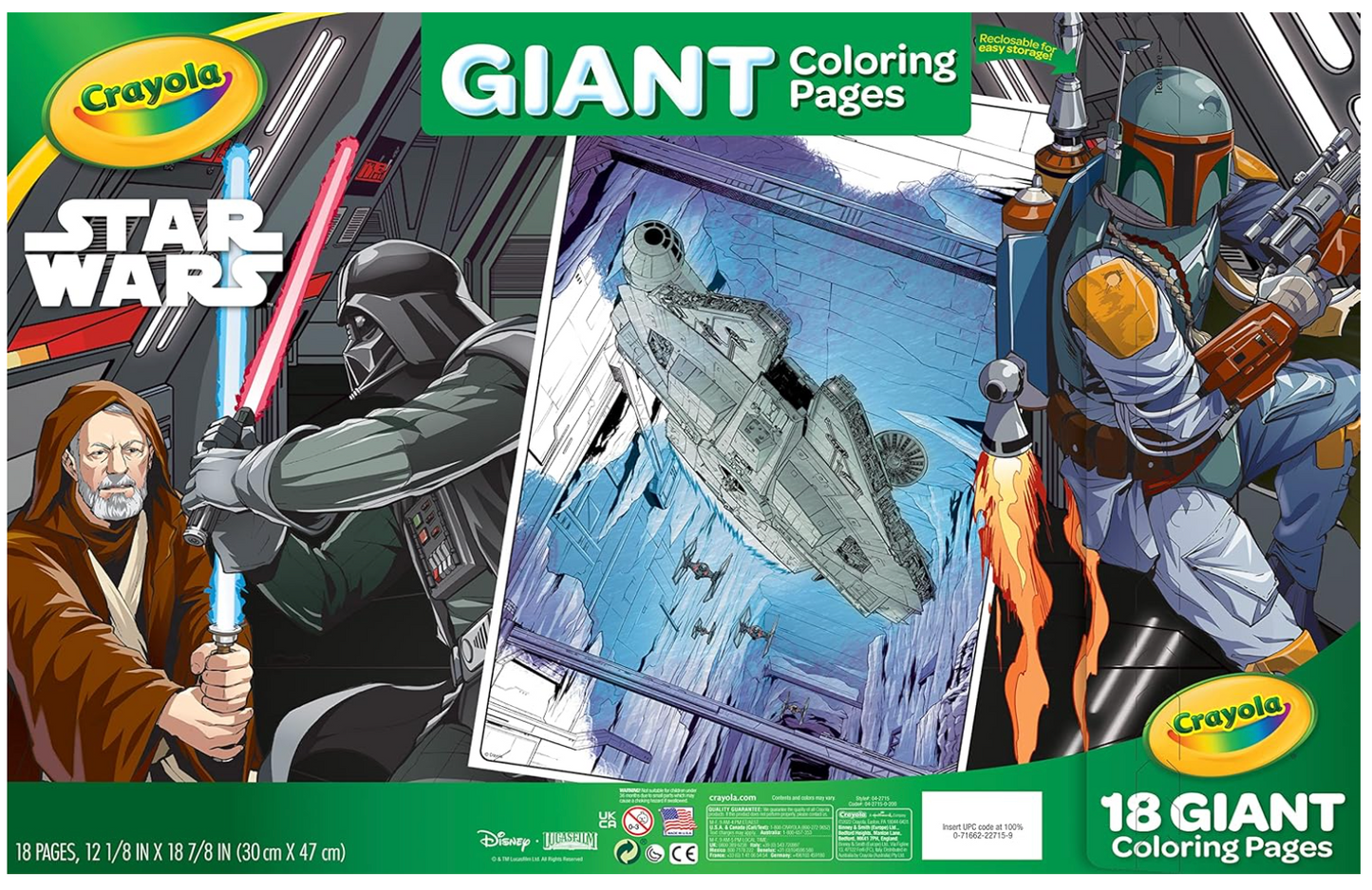 Crayola Giant Coloring Pages, 12.75" x 19.5" (Star Wars)