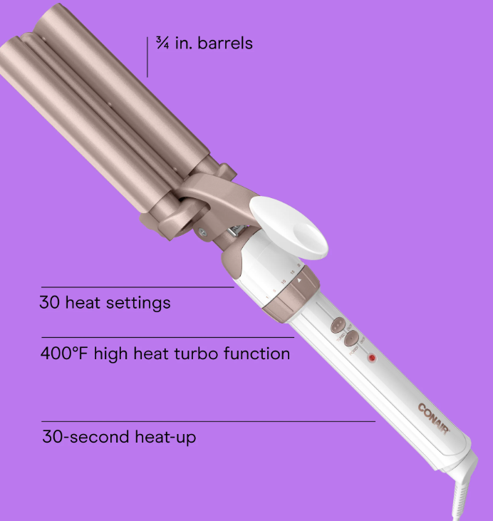 Conair Double Ceramic 3-Barrel Curling Iron
