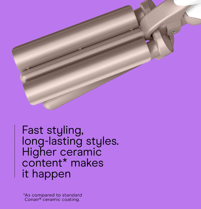 Conair Double Ceramic 3-Barrel Curling Iron