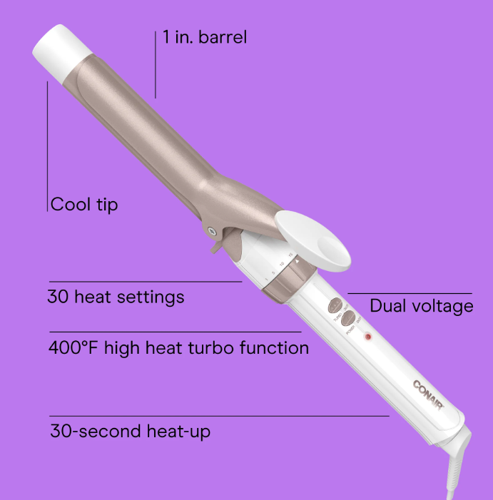 Conair Double Ceramic 1" Curling Iron