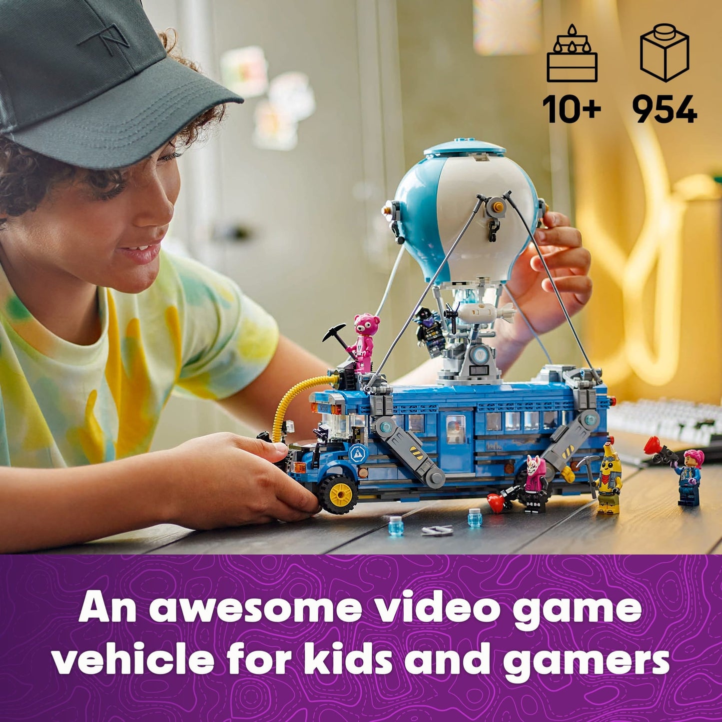 LEGO Fortnite Battle Bus - Collectible Fortnite Toy for Kids, Boys and Girls, Ages 10+