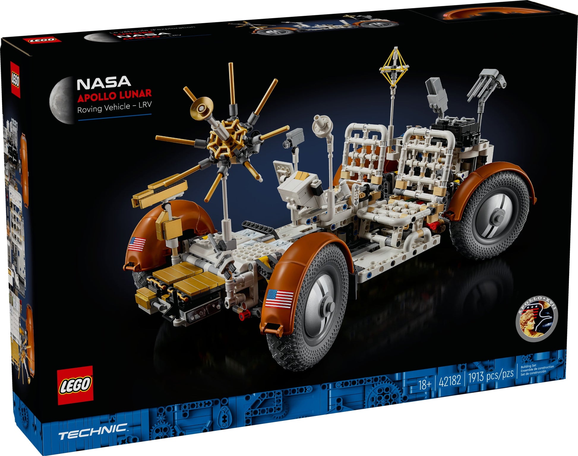 LEGO Technic NASA Apollo Lunar Roving Vehicle – LRV, Space Rover NASA Model for Adults,