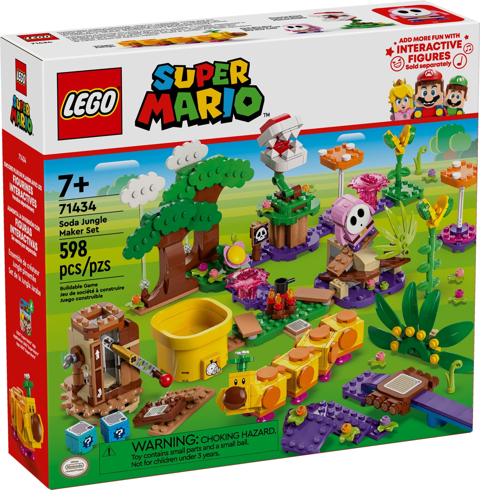LEGO Super Mario Soda Jungle Maker, Mario Playset, Buildable Nintendo Birthday Gift for Kids,