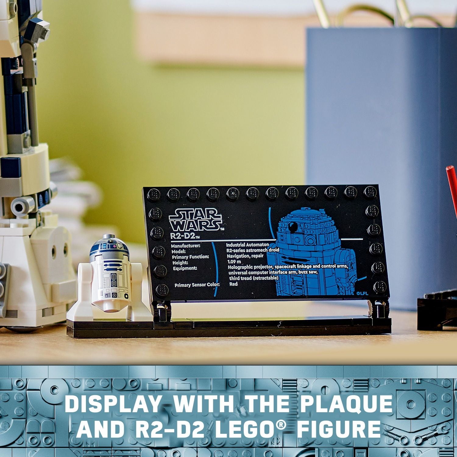 LEGO Star Wars R2-D2 Brick Built Droid Figure, Collectible Star Wars Room Décor with Exclusive