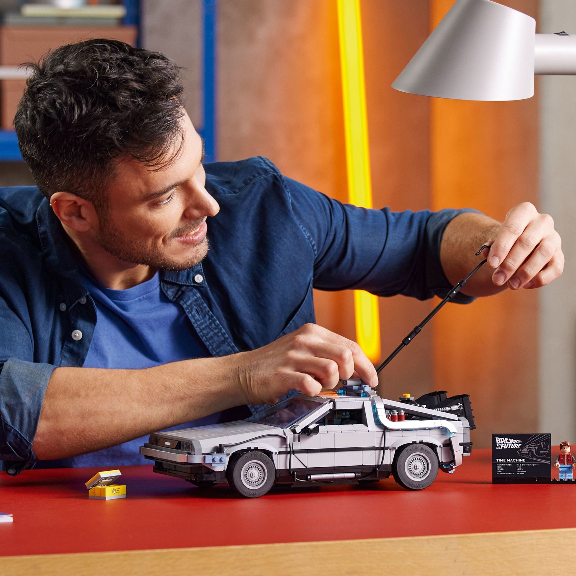 LEGO Icons Back to the Future Time Machine 10300, Model Car Building Kit, Based on the
