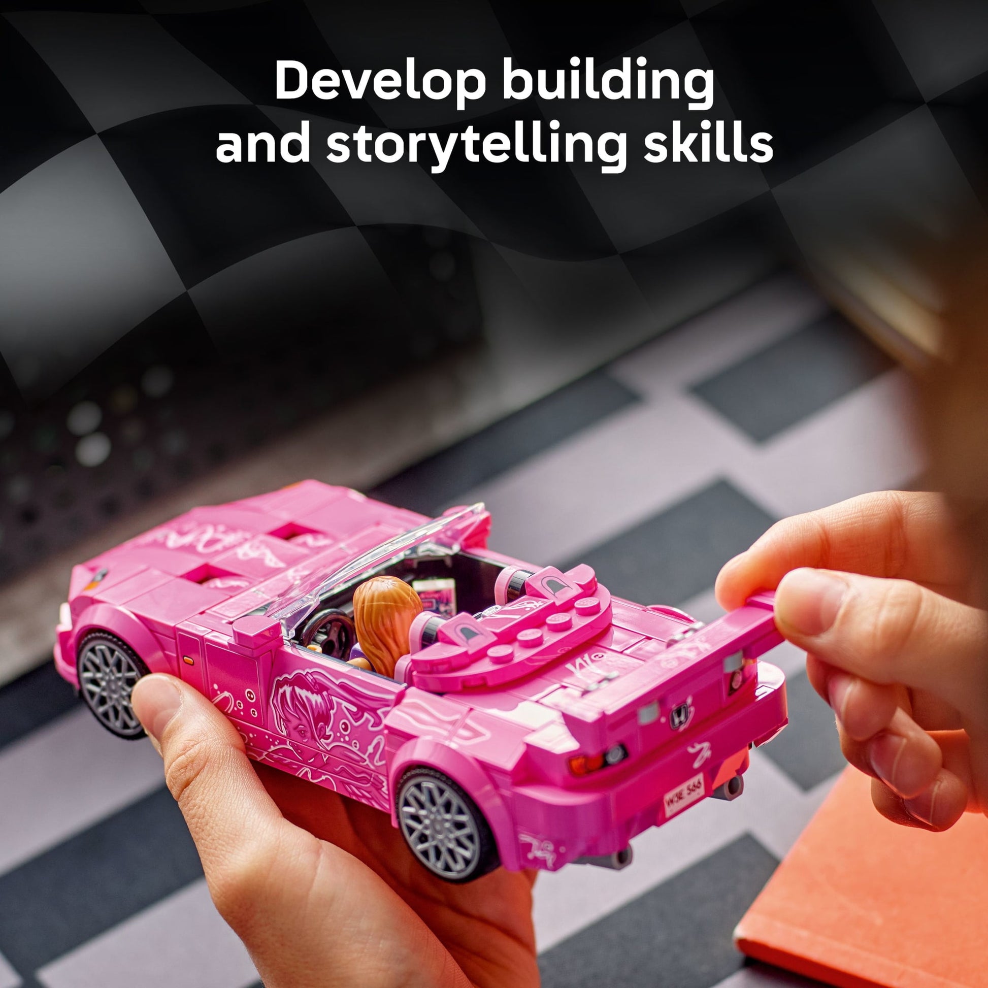 LEGO Speed Champions 2 Fast 2 Furious Honda S2000 Car Toy for Kids, Boys, and Girls, Ages 9+