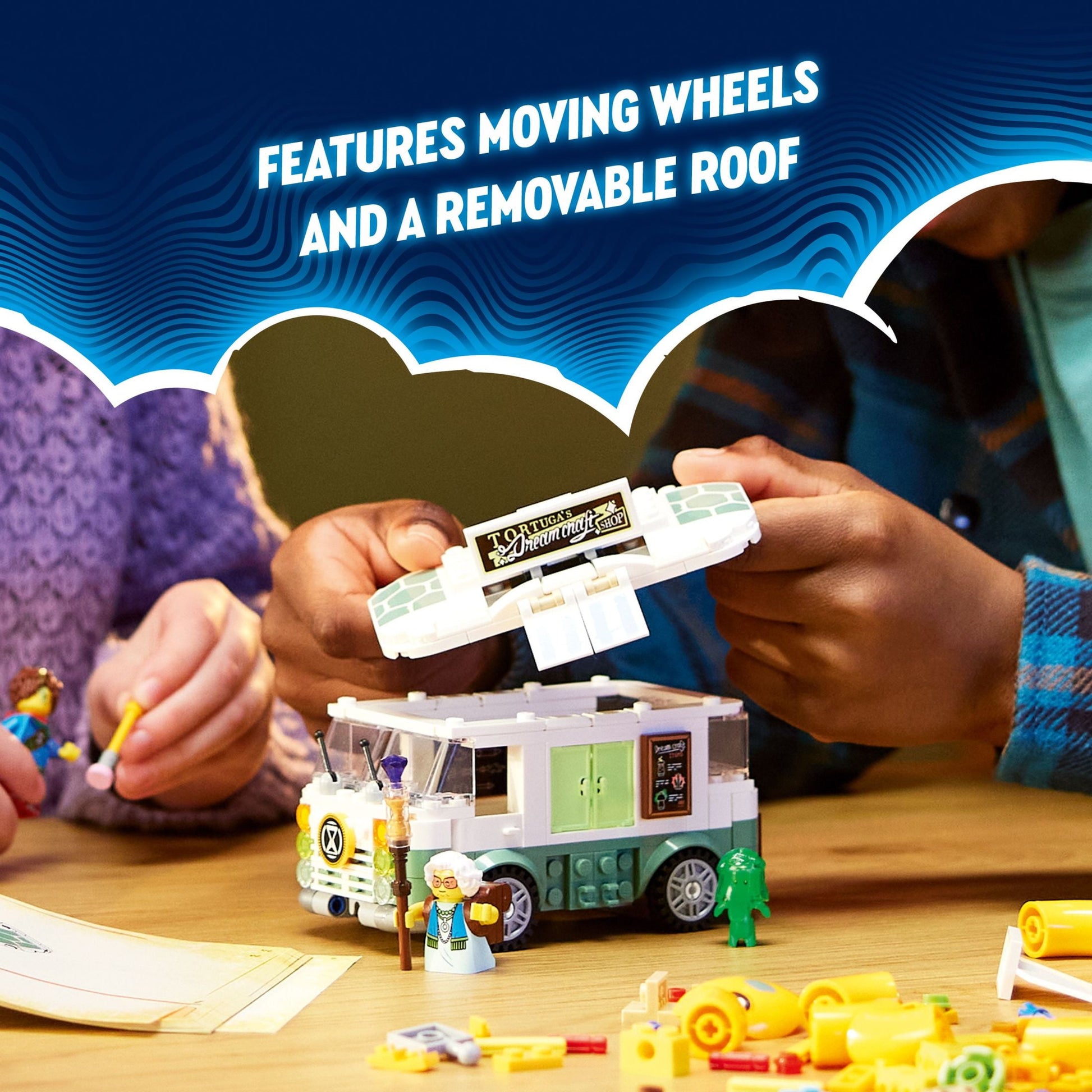 LEGO DREAMZzz Mrs. Castillo’s Turtle Van, 2-in-1 Building Toy Vehicle Playset for Kids, Boys,