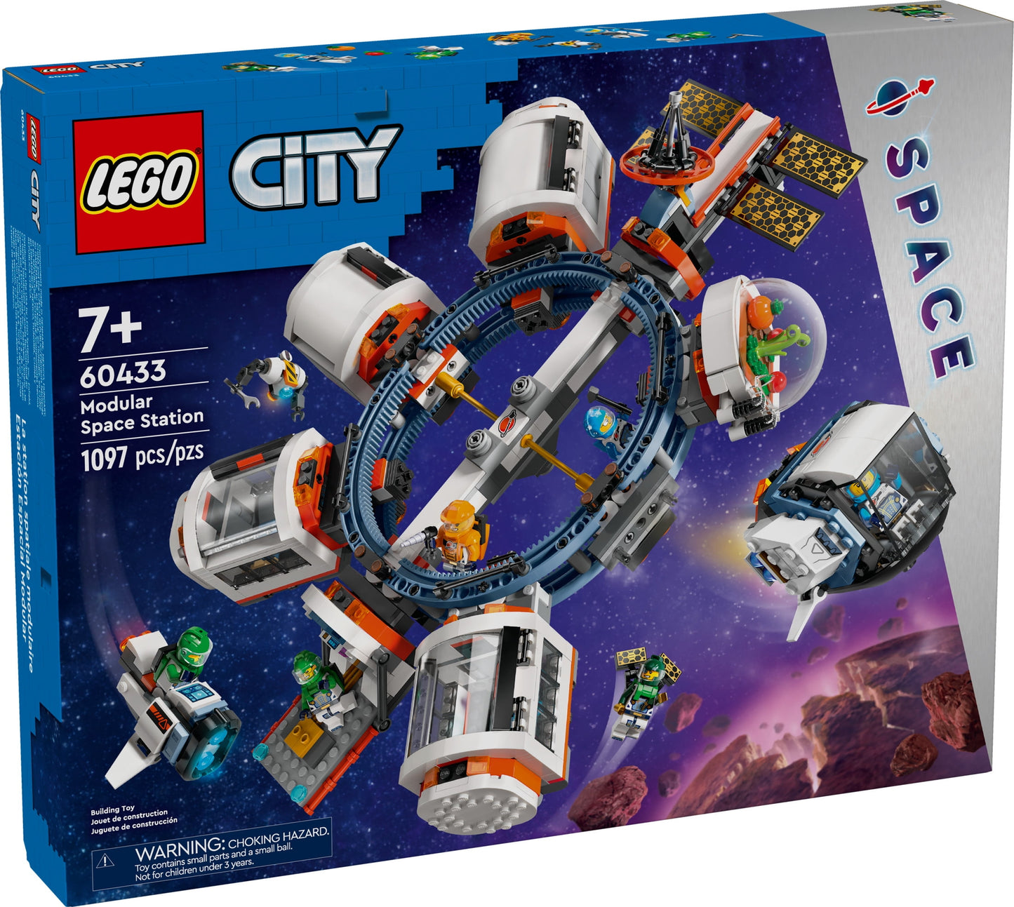 LEGO City Modular Space Station STEM Toy, Modular Exploration Science Toy with 6 Astronaut