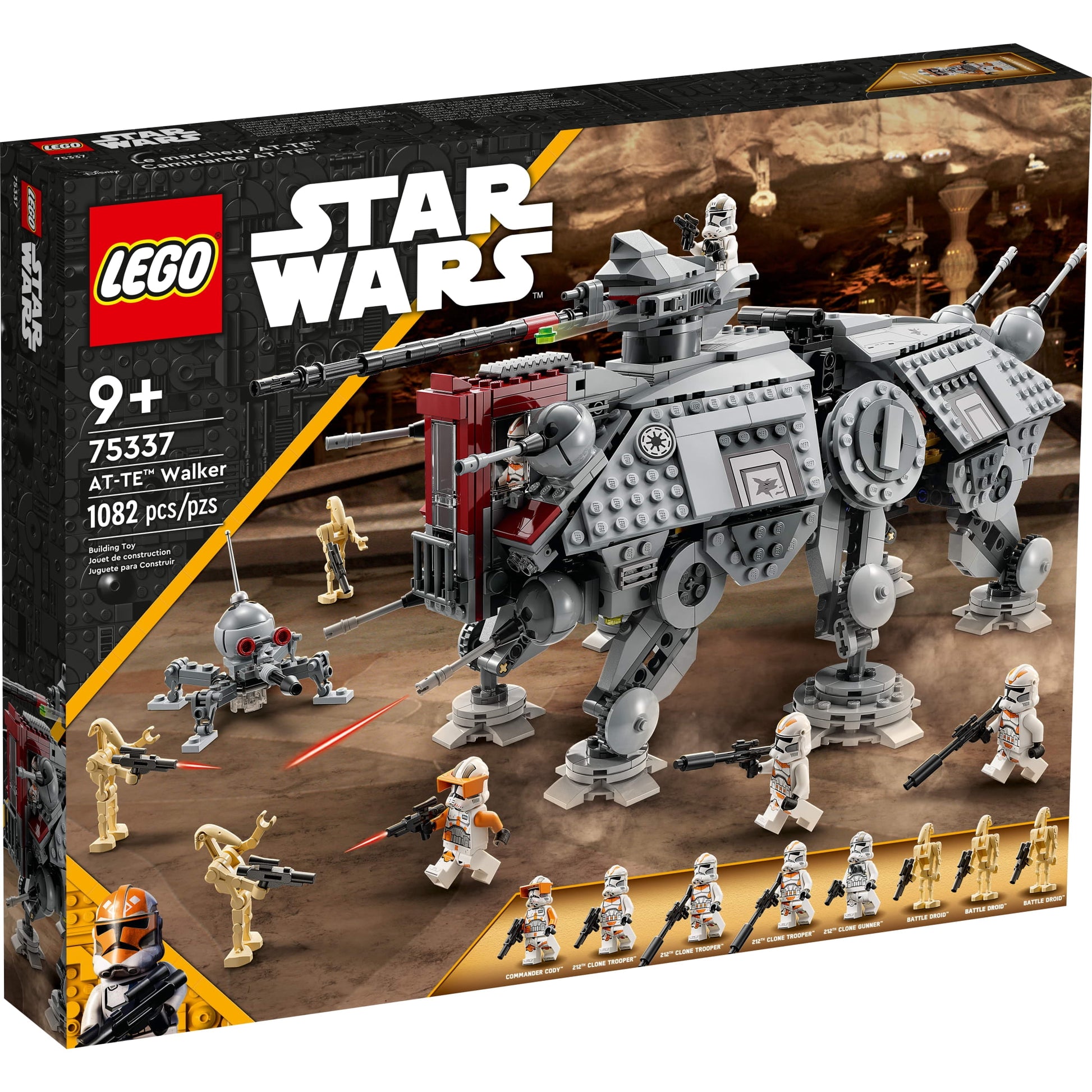 LEGO Star Wars AT-TE Walker 75337 Poseable Toy, Revenge of the Sith Set, Gift for Kids with 3