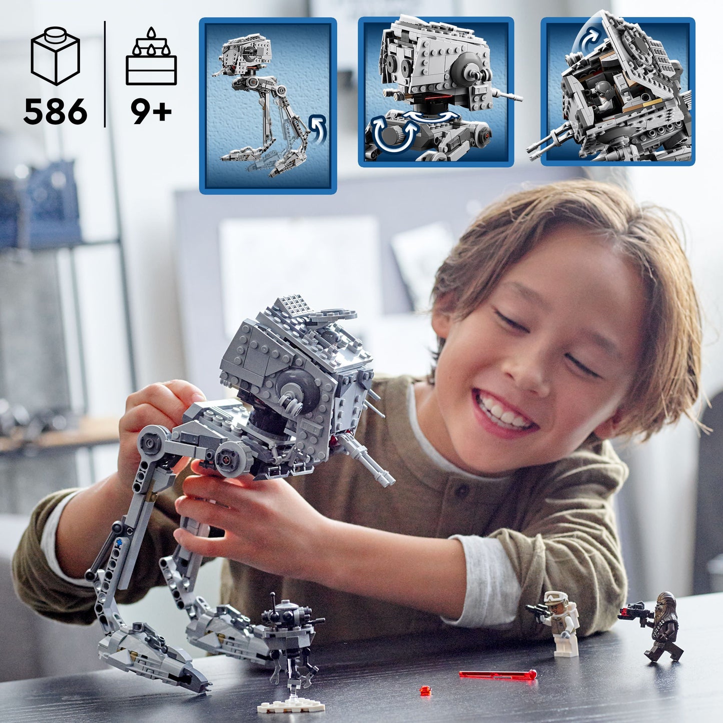 LEGO 75322 Star Wars Hoth AT-ST 75322 Toy Building Kit (586 Pieces)
