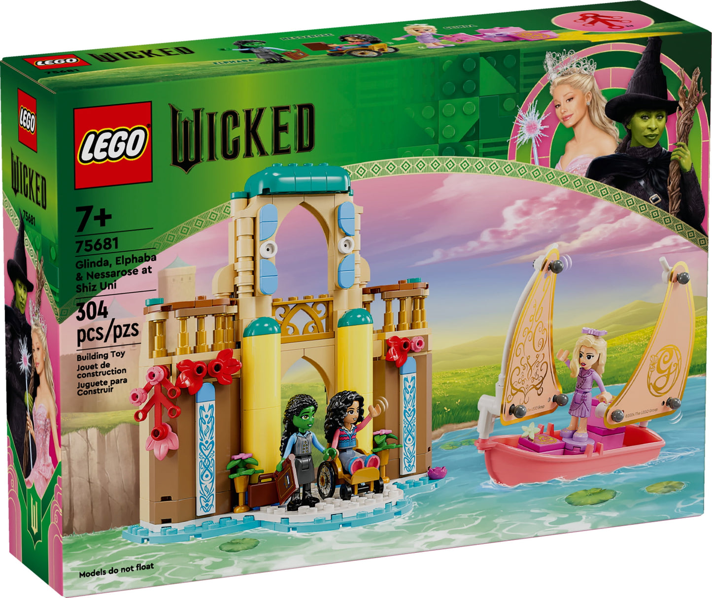 LEGO Wicked Glinda, Elphaba & Nessarose at Shiz University Building Toy - Wicked Toy for Girls