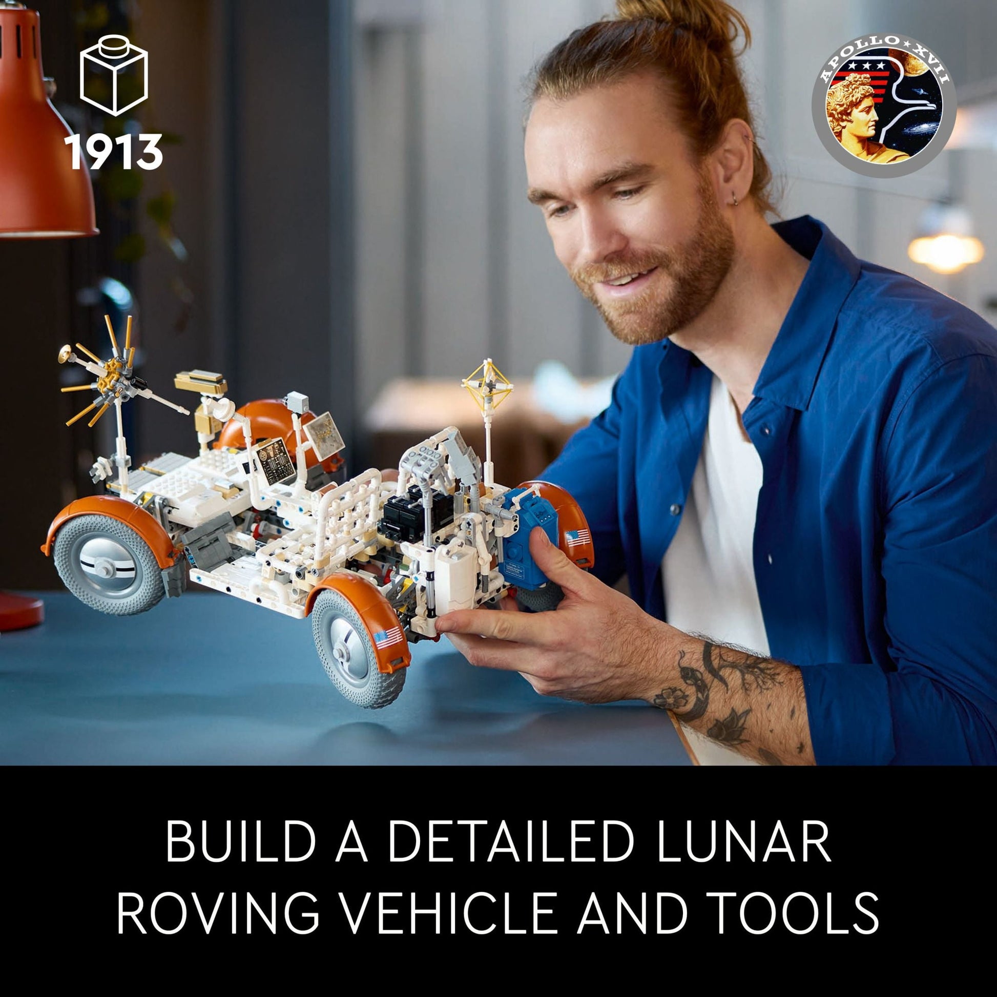 LEGO Technic NASA Apollo Lunar Roving Vehicle – LRV, Space Rover NASA Model for Adults,