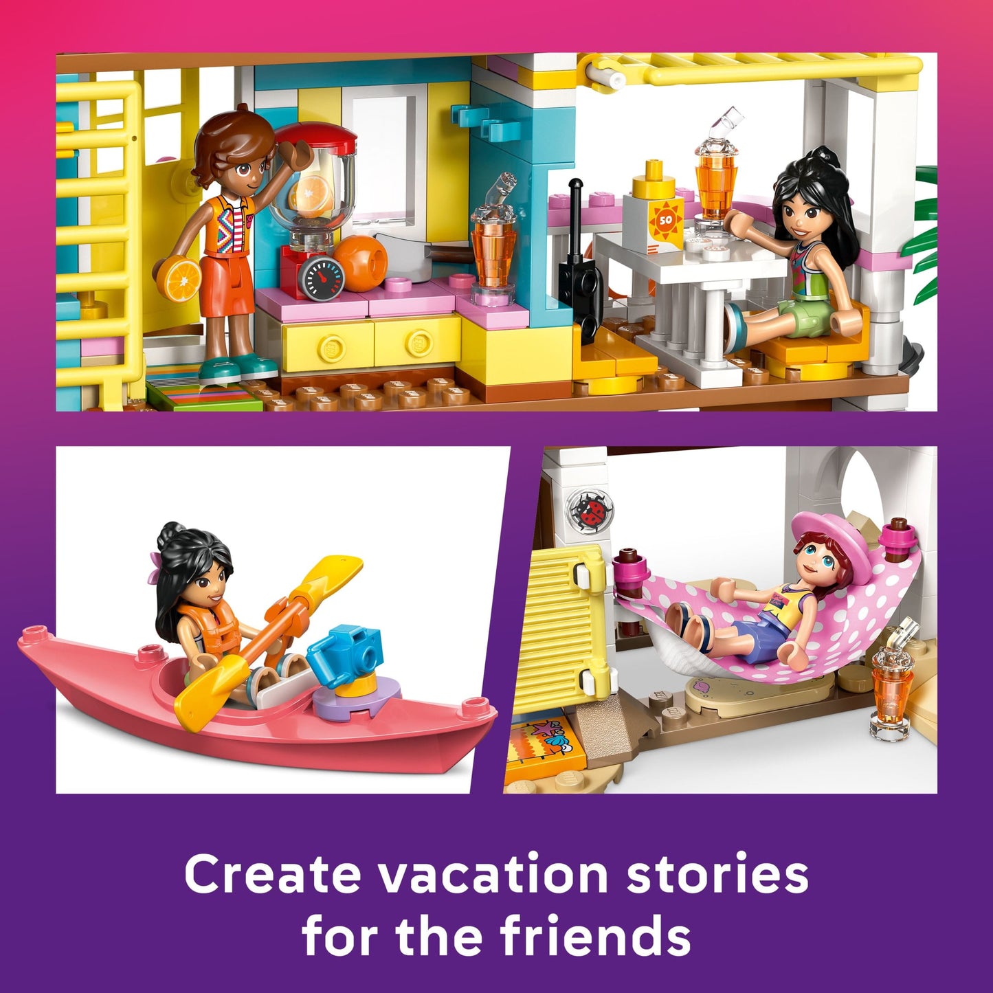LEGO Friends Beach House with Seals Building Toy for Girls & Boys