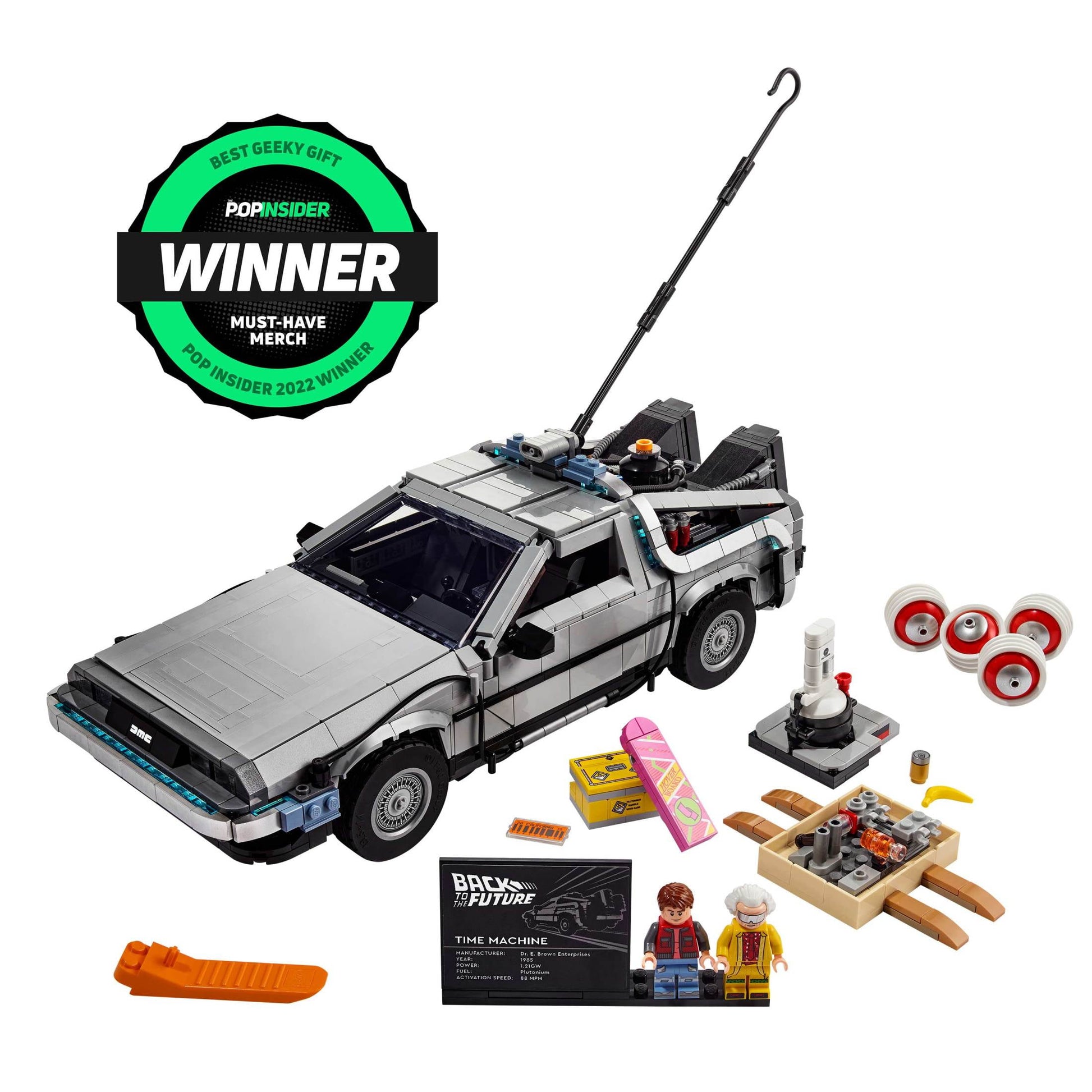 LEGO Icons Back to the Future Time Machine 10300, Model Car Building Kit, Based on the