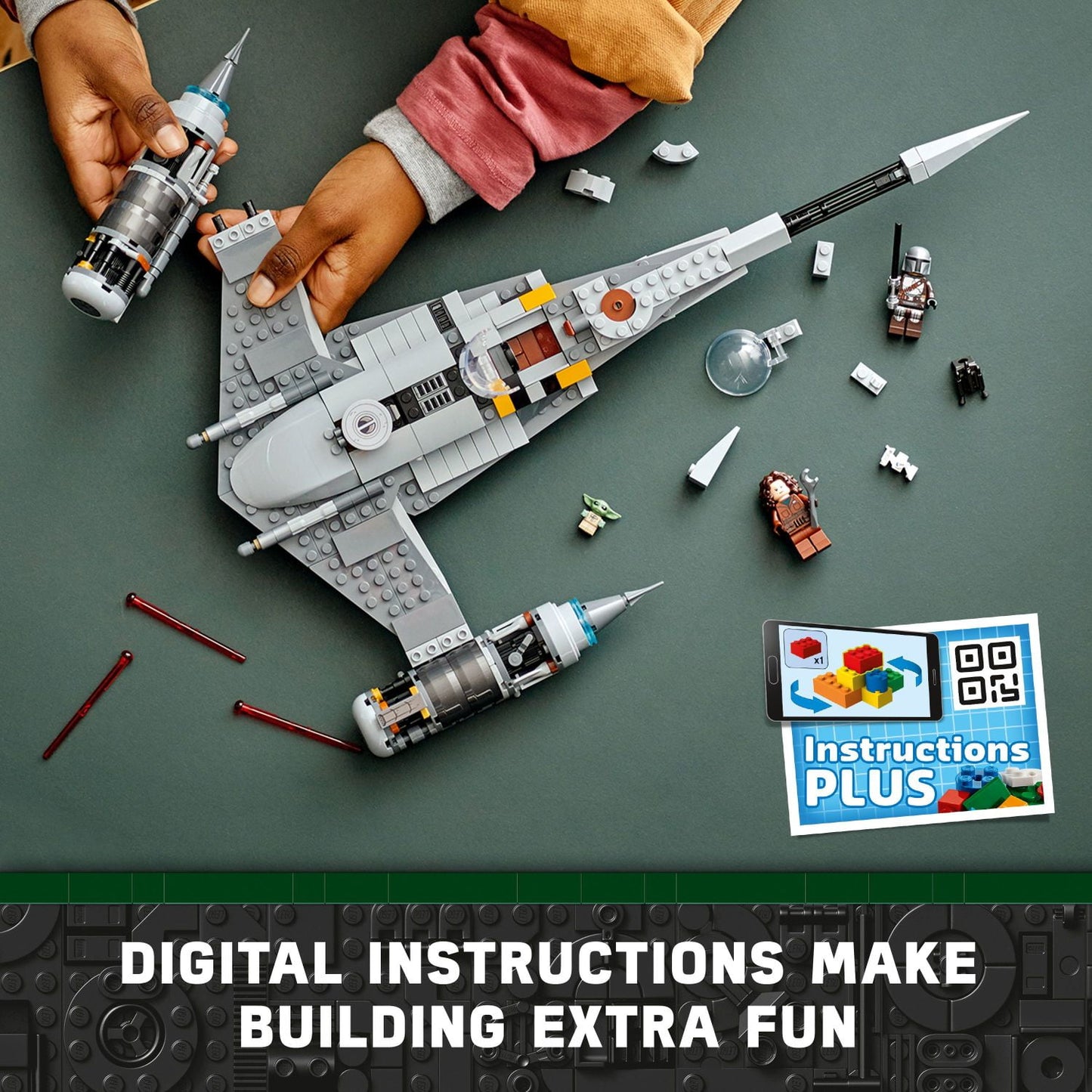 LEGO Star Wars The Mandalorian's N-1 Starfighter 75325 Building Toy, The Book of Boba Fett,