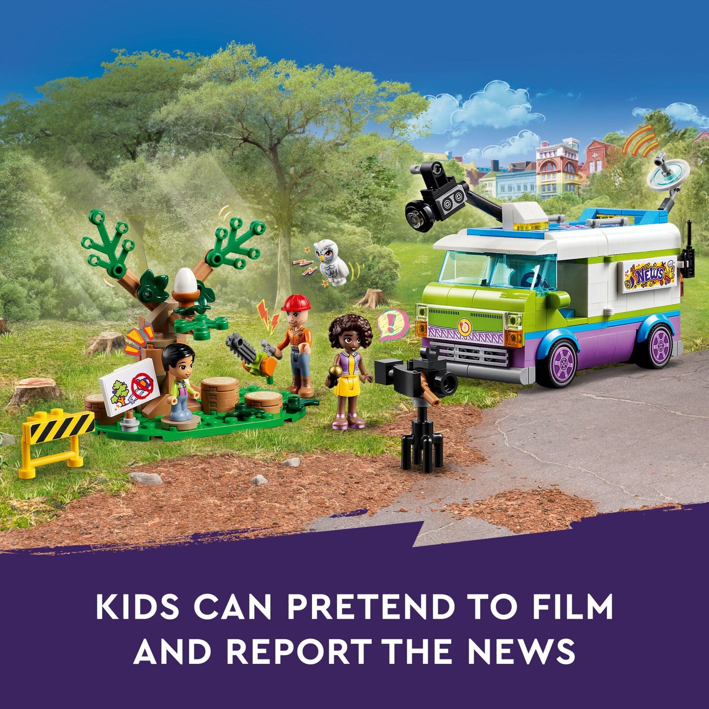 LEGO Friends Newsroom Van 41749 Building Toy Set, Creative Fun for Ages 6+, includes