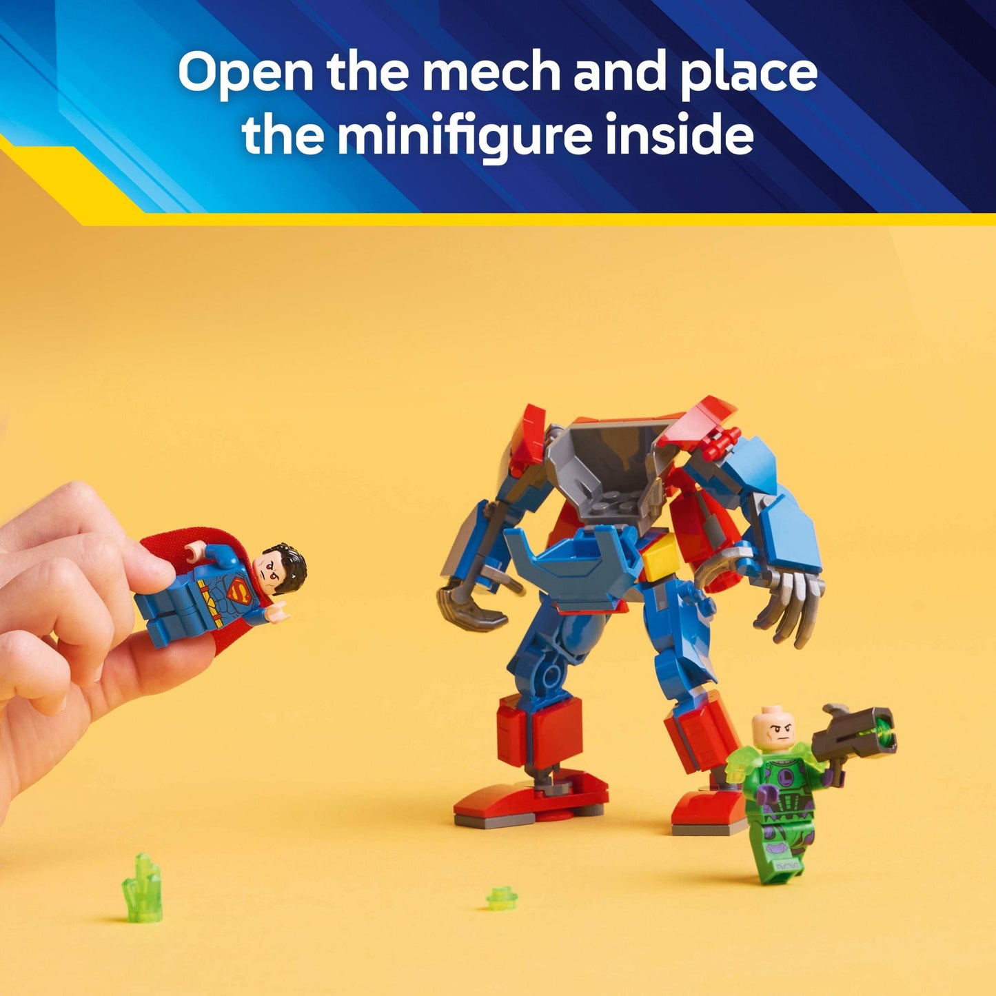 LEGO DC Superman Mech vs. Lex Luthor Building Toy - Superman Toy for Kids, Boys and Girls,