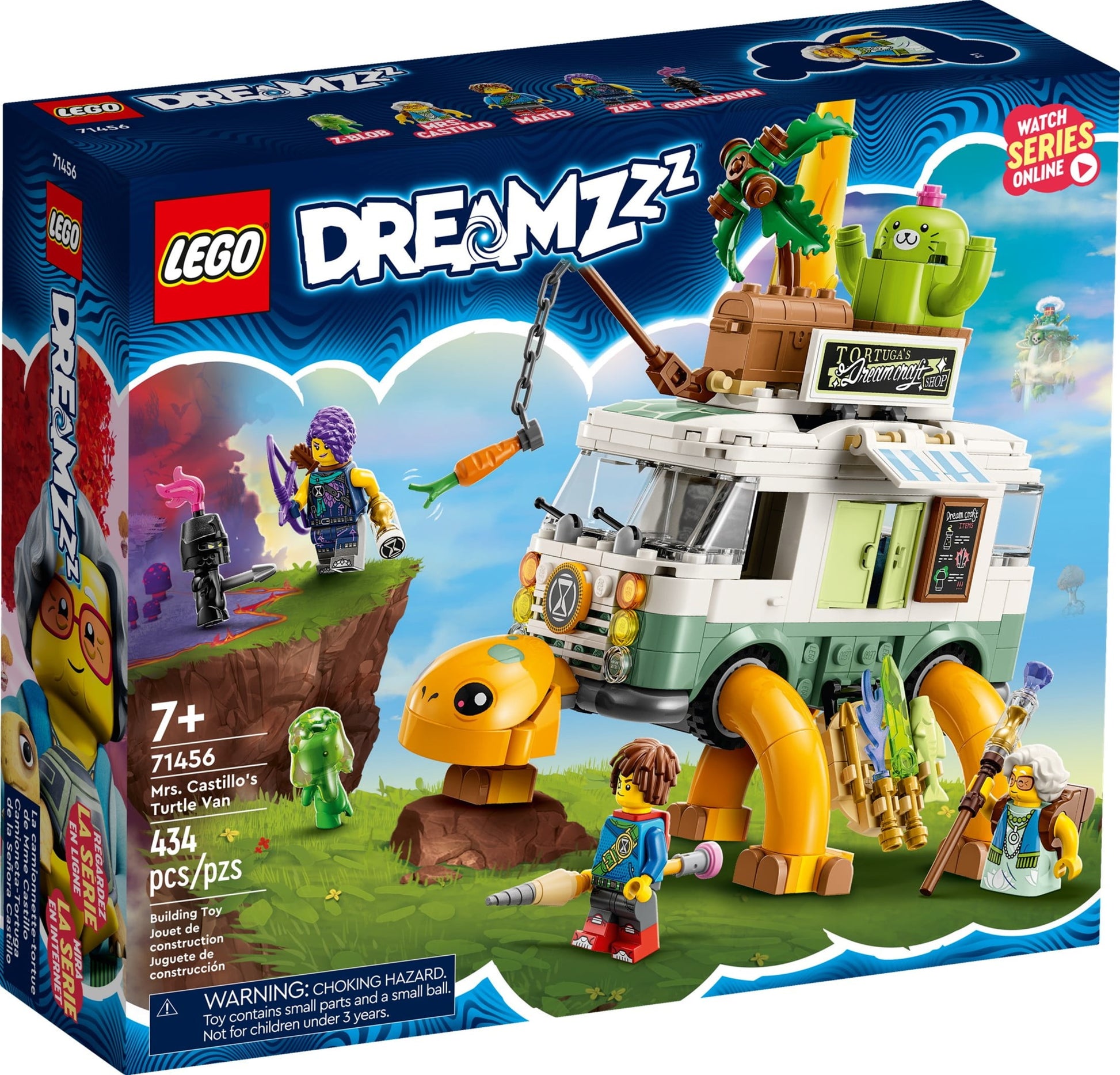 LEGO DREAMZzz Mrs. Castillo’s Turtle Van, 2-in-1 Building Toy Vehicle Playset for Kids, Boys,