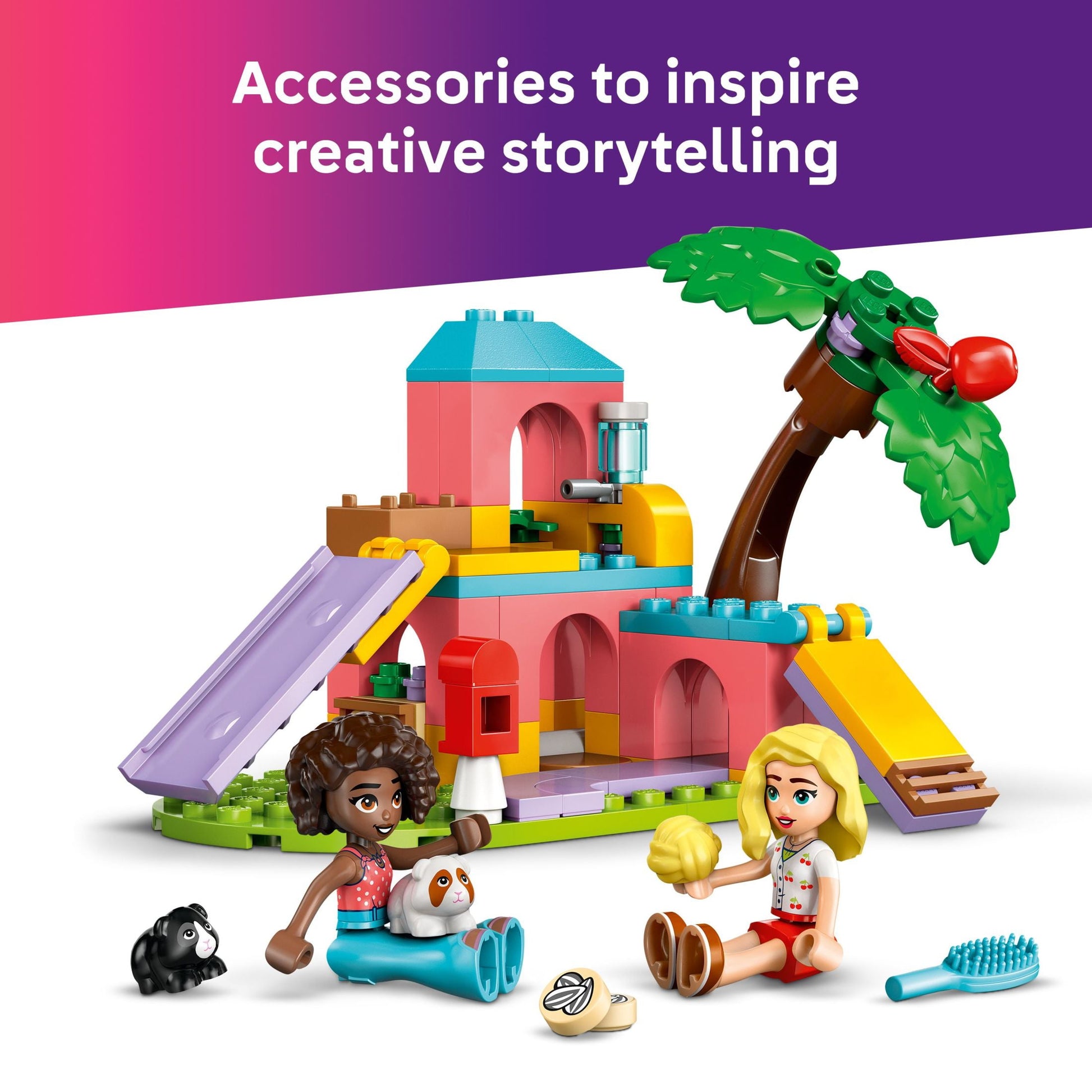 LEGO Friends Guinea Pig Playground - Building Toys Pretend Play Set for Kids, Girls & Boys,