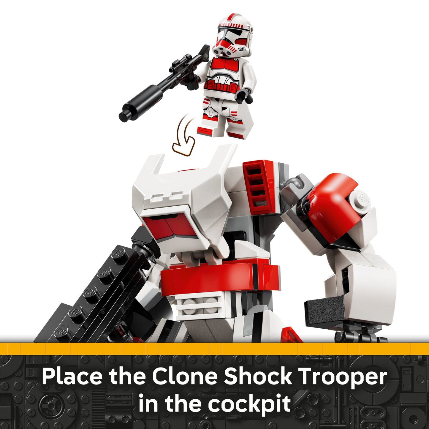 LEGO Star Wars Clone Shock Trooper Mech Building Toy for Boys & Girls - Poseable Star Wars