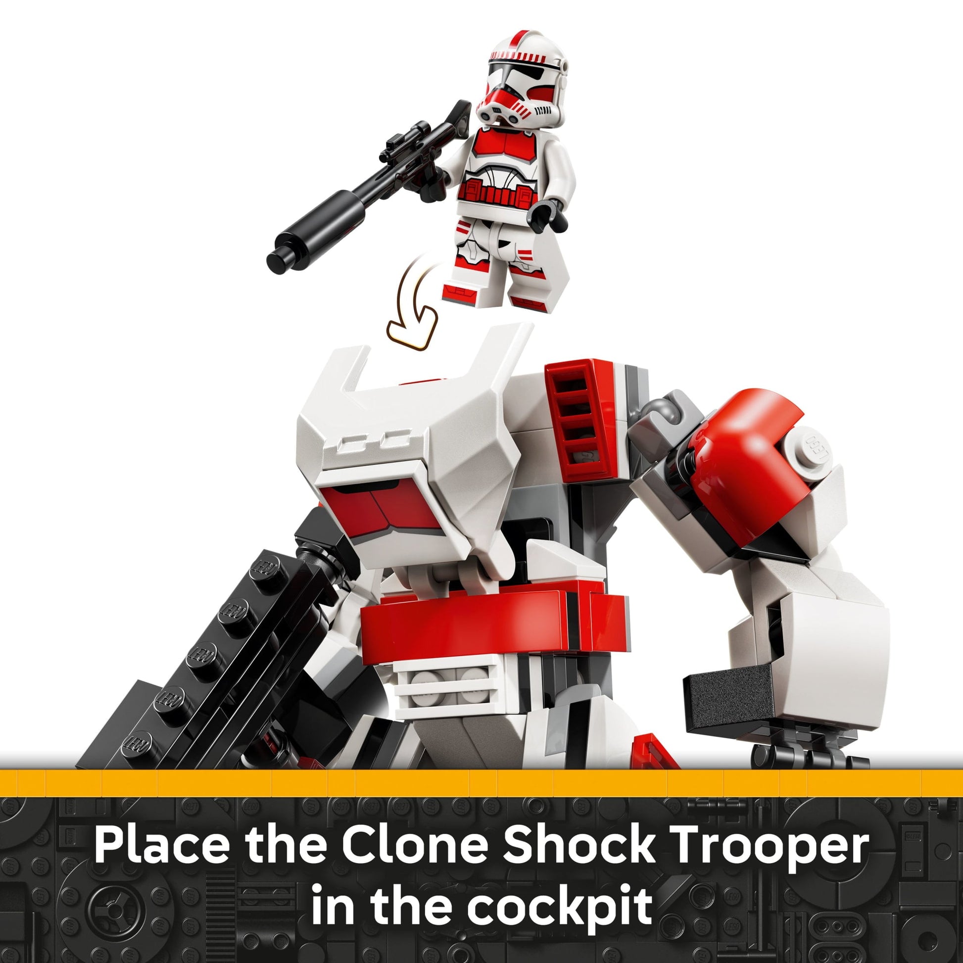 LEGO Star Wars Clone Shock Trooper Mech Building Toy for Boys & Girls - Poseable Star Wars