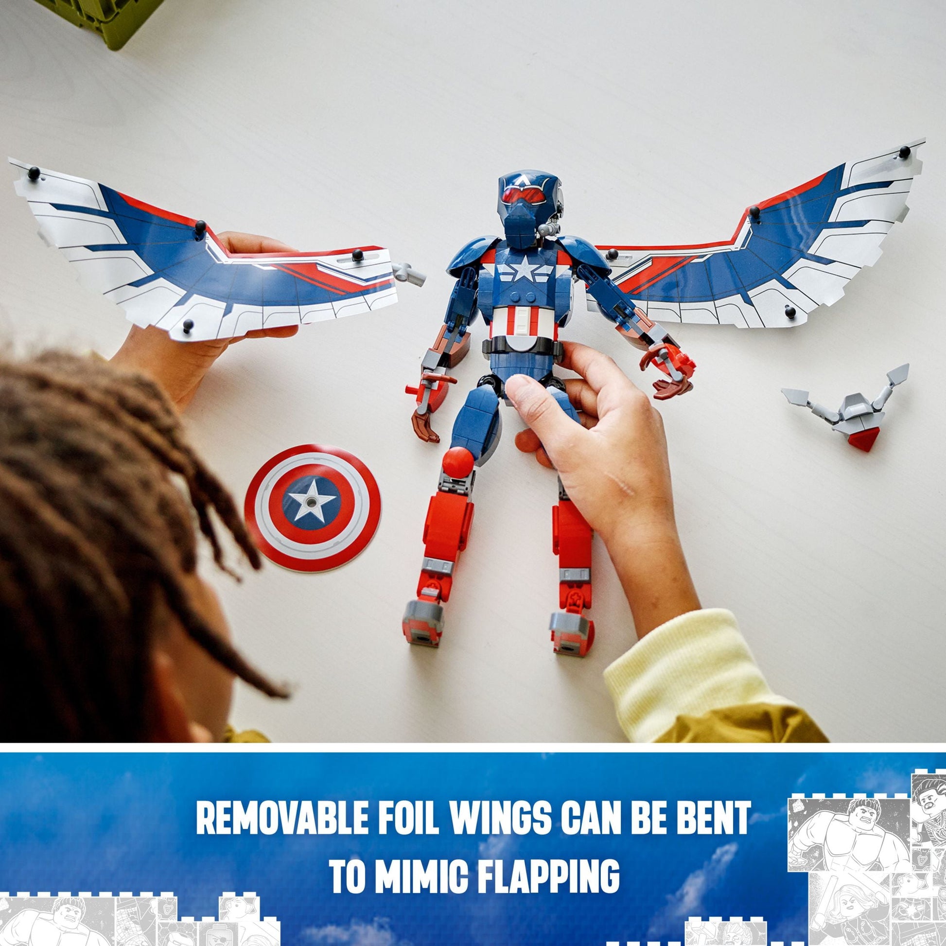 LEGO Marvel New Captain America Construction Figure - Buildable Action Figure - Birthday Gift