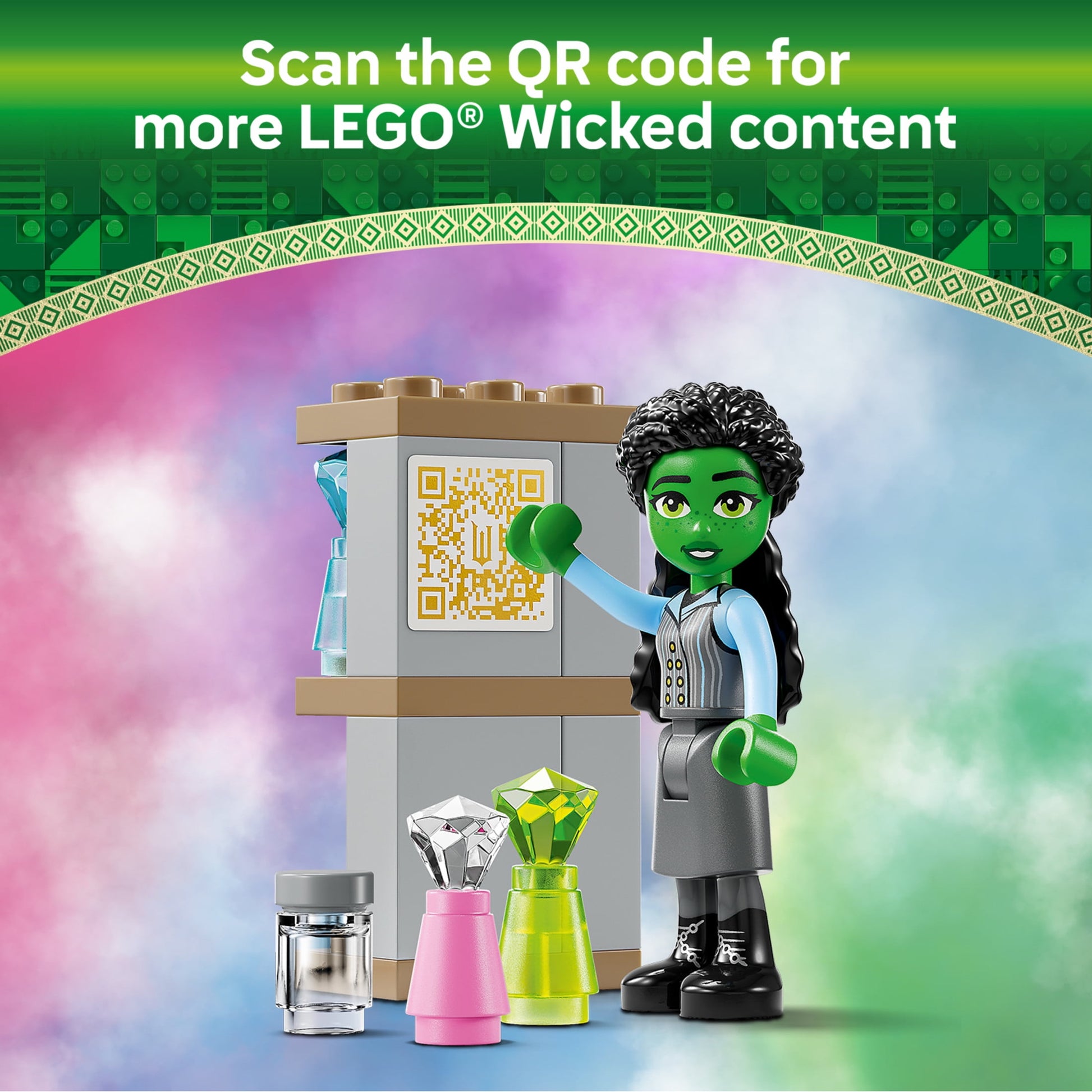 LEGO Wicked Glinda, Elphaba & Nessarose at Shiz University Building Toy - Wicked Toy for Girls