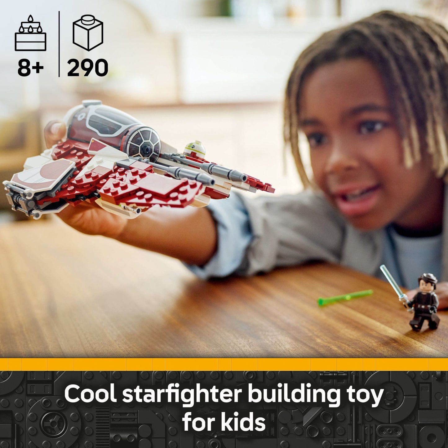 LEGO Star Wars: The Clone Wars Ahsoka's Jedi Interceptor Spaceship Building Toy - Kids Star