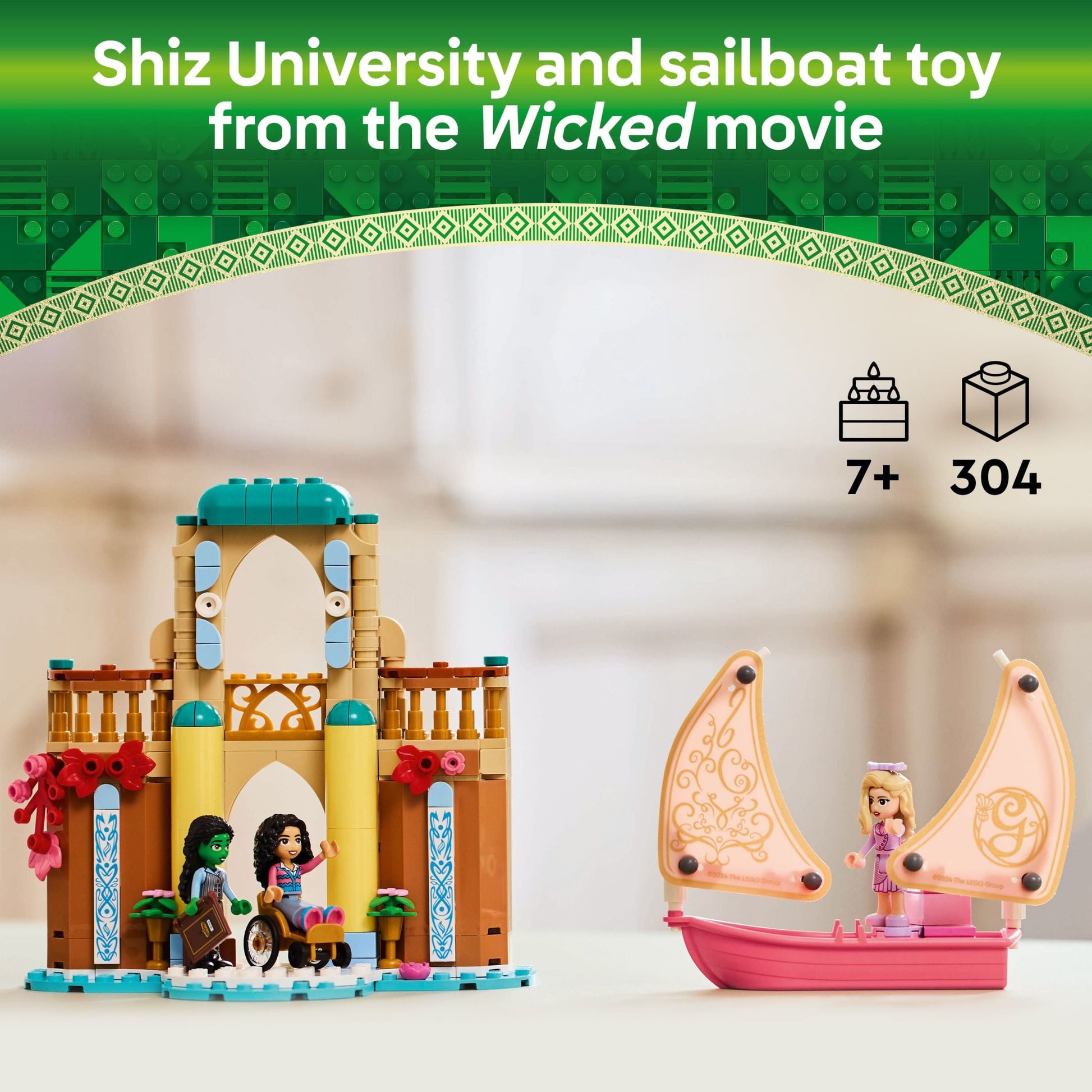LEGO Wicked Glinda, Elphaba & Nessarose at Shiz University Building Toy - Wicked Toy for Girls