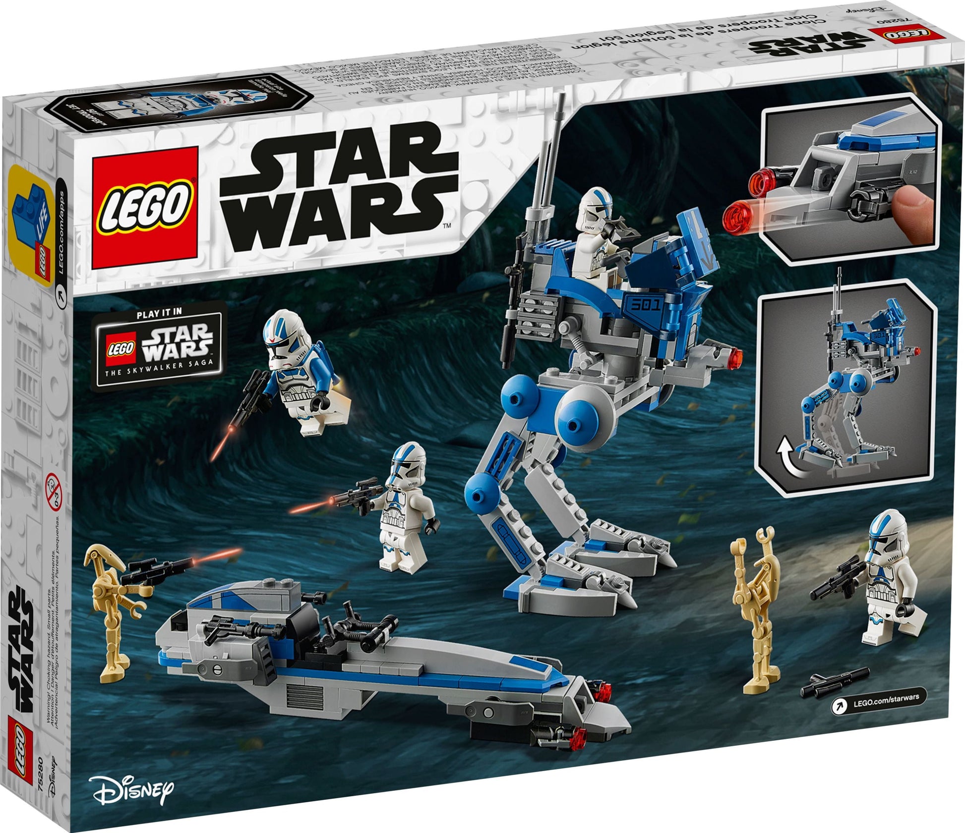 LEGO Star Wars 501st Legion Clone Troopers 75280 Building Kit, 285 Pieces