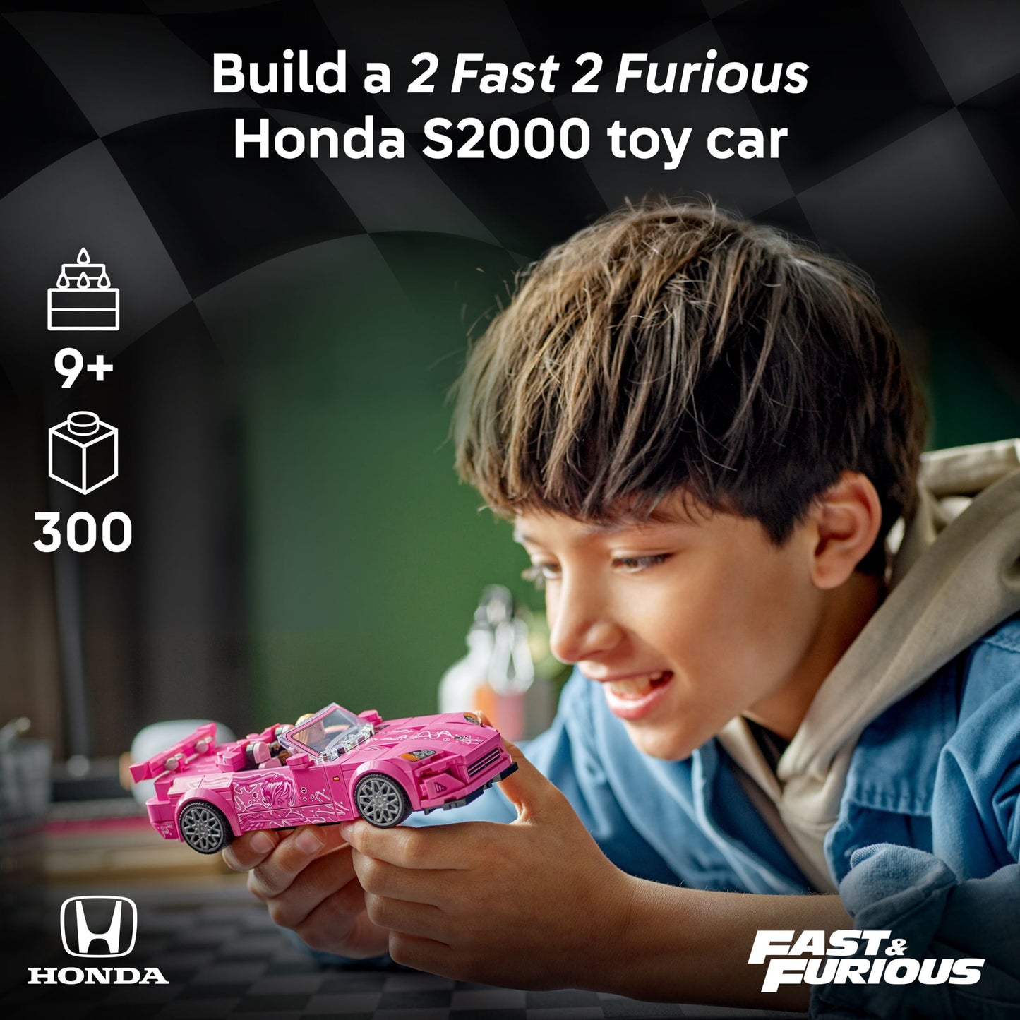 LEGO Speed Champions 2 Fast 2 Furious Honda S2000 Car Toy for Kids, Boys, and Girls, Ages 9+