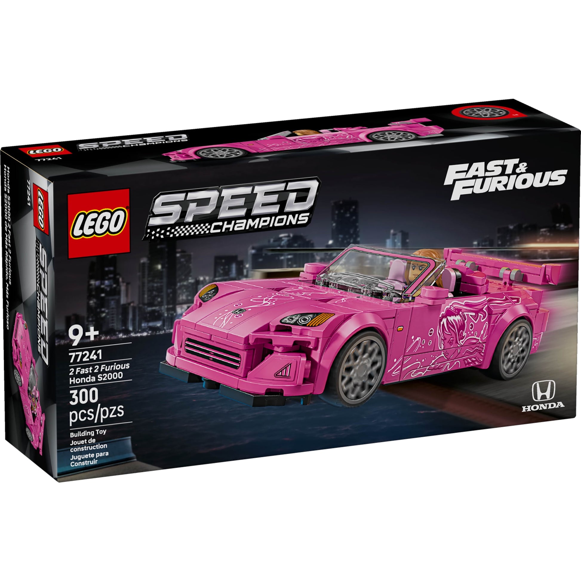 LEGO Speed Champions 2 Fast 2 Furious Honda S2000 Car Toy for Kids, Boys, and Girls, Ages 9+