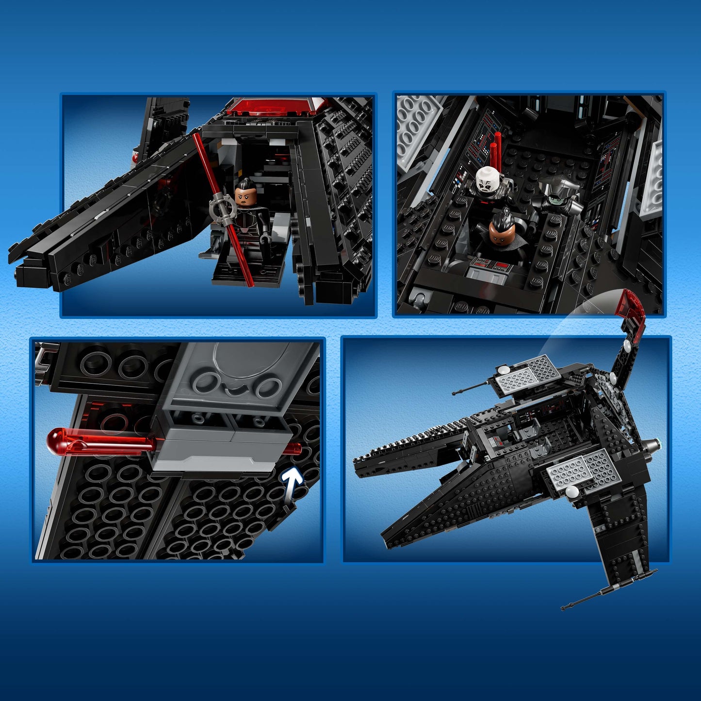 LEGO Star Wars Inquisitor Transport Scythe 75336 Buildable Toy Starship, Obi-Wan Kenobi Set,