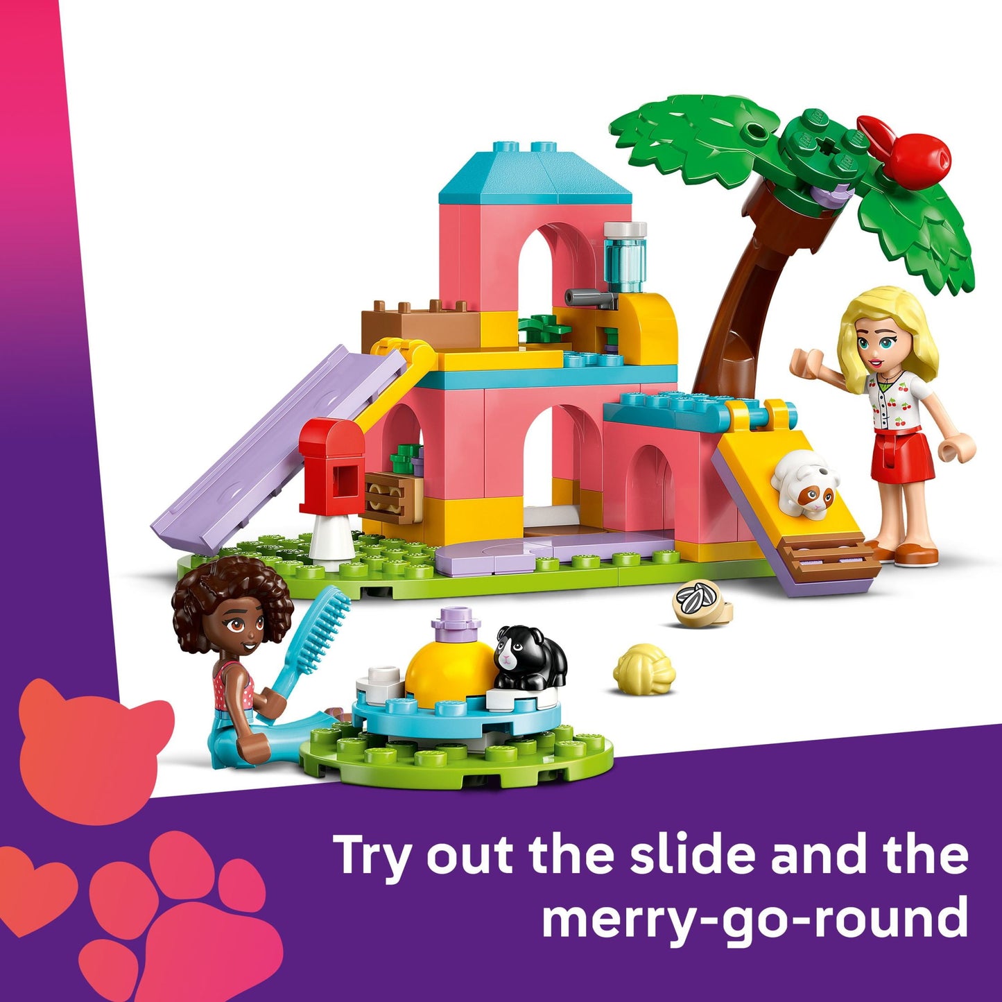 LEGO Friends Guinea Pig Playground - Building Toys Pretend Play Set for Kids, Girls & Boys,