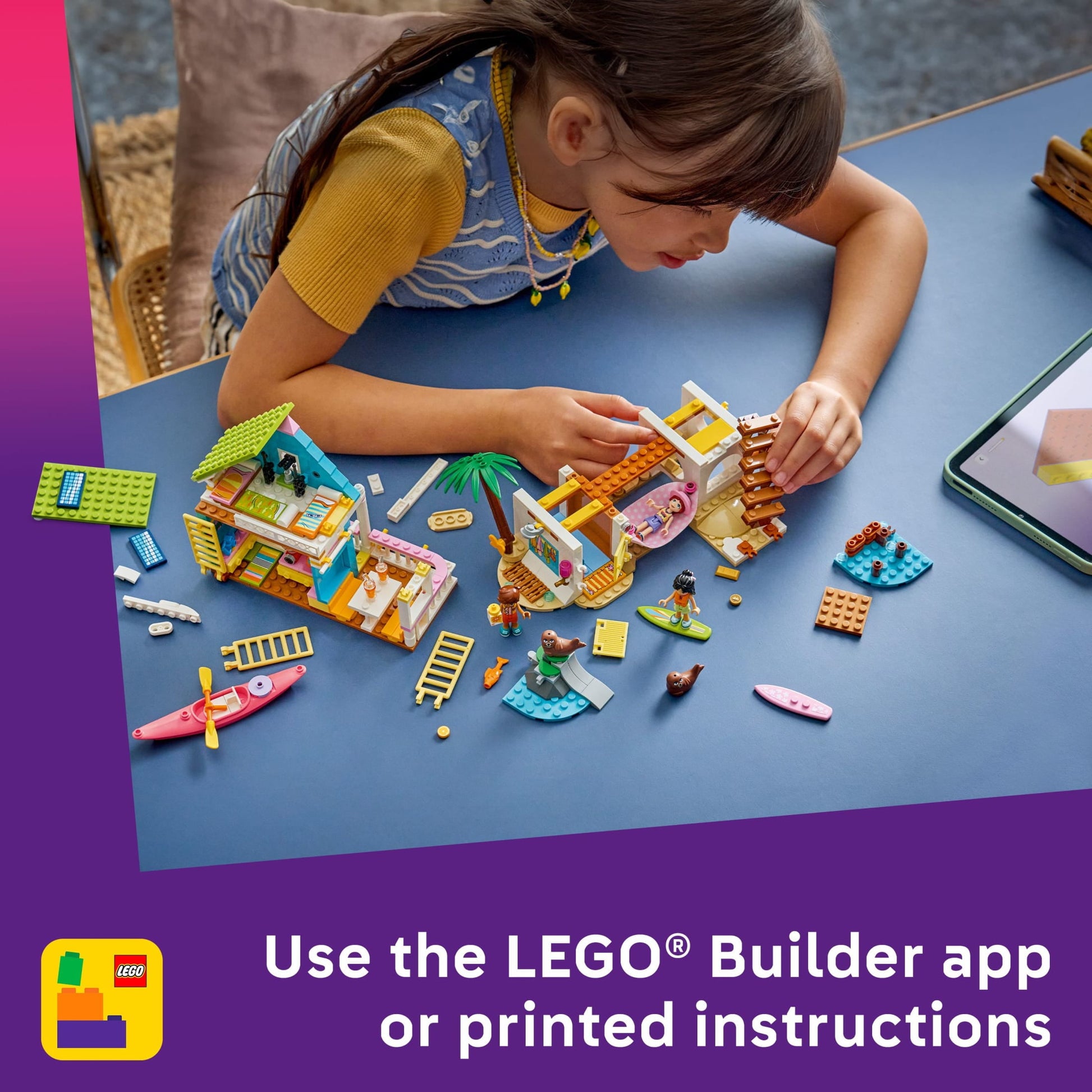 LEGO Friends Beach House with Seals Building Toy for Girls & Boys